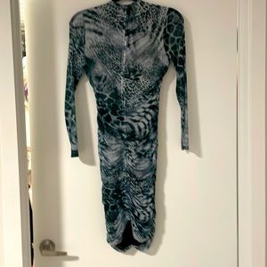 Marciano long sleeved ruched dress